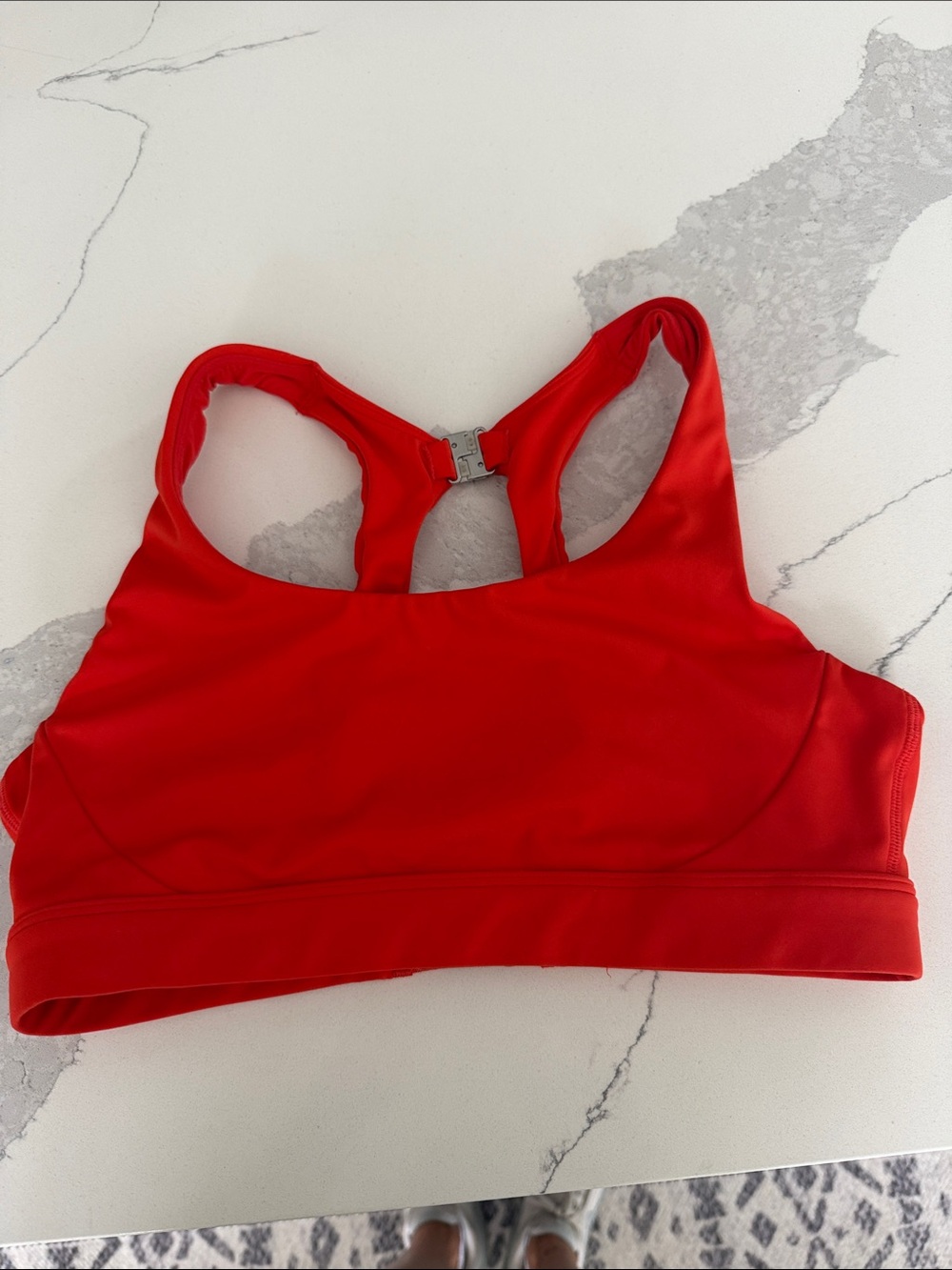 Athleta Bright Orange Racerback Sports Bra